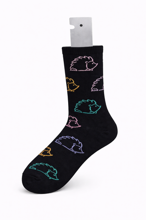 Exquisite Apparel Black Socks (Soft color print)