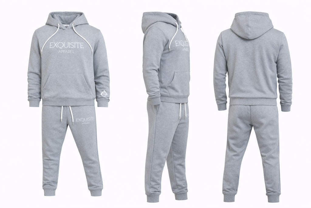Exquisite Apparel Adult Grey Jogger Sets (Hooded)