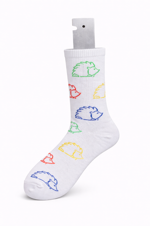Exquisite Apparel White Socks (Hard-Color Print)