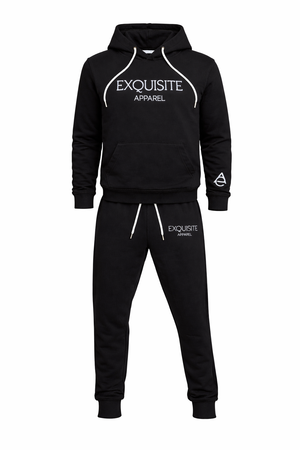 Exquisite Apparel Adult Black Jogger Sets (Hooded)