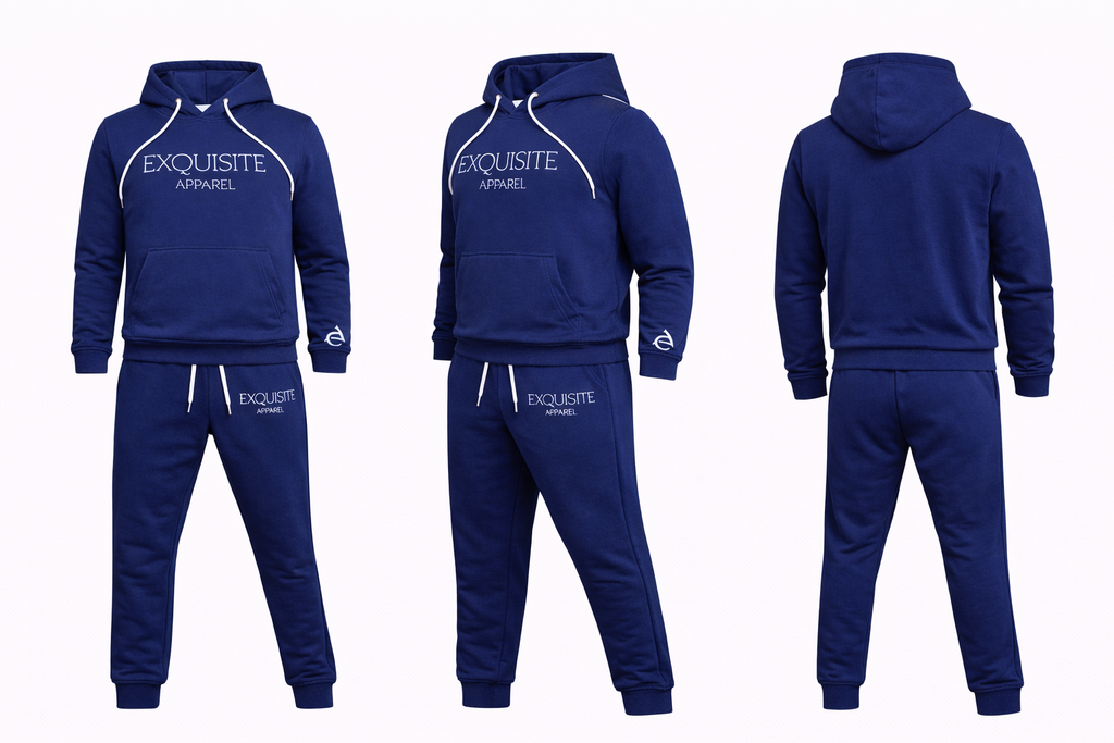 Exquisite Apparel Adult Blue Jogger Sets (Hooded)